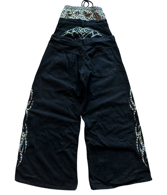 TRIPLE STACKED CHEETAH JEANS
