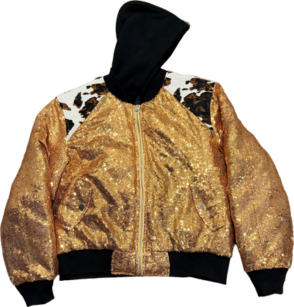 GOLD SEQUENCE BOMBER JACKET