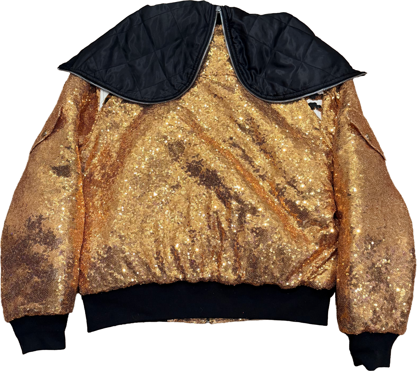 GOLD SEQUENCE BOMBER JACKET