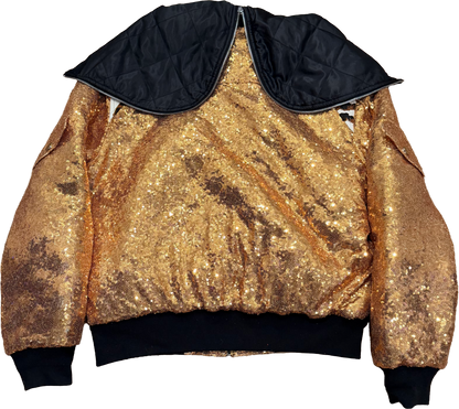 GOLD SEQUENCE BOMBER JACKET