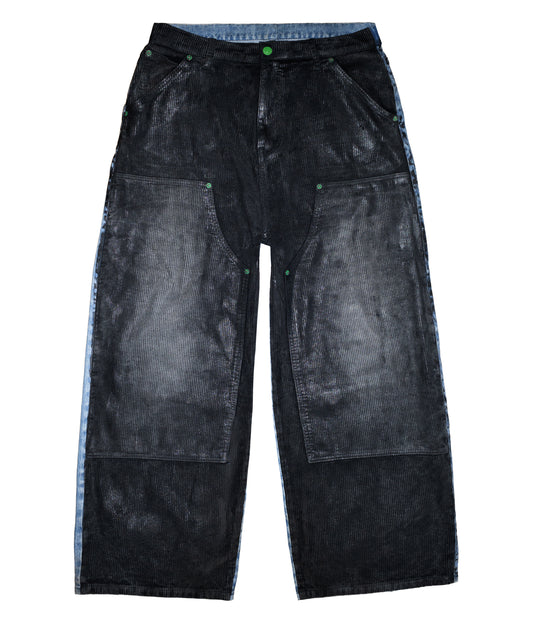 Splint Denim Wide-Leg Jeans
