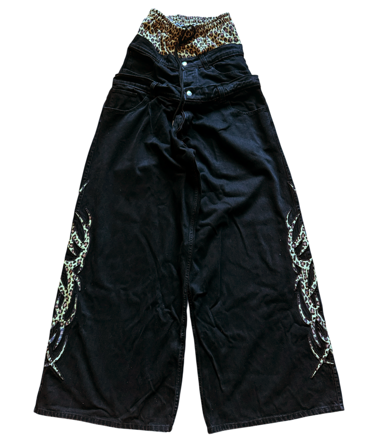 TRIPLE STACKED CHEETAH JEANS